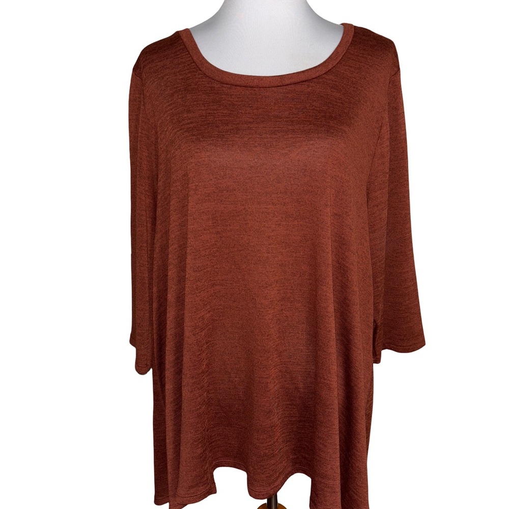 Style & Co Womens Burnt Orange Tunic